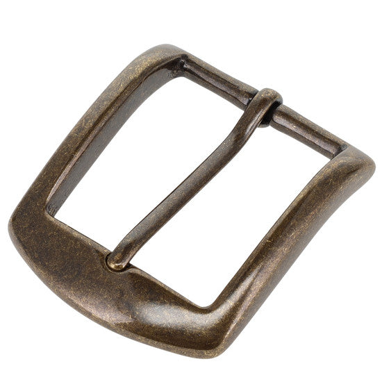 Brown Leather Belt (Antique Brass)