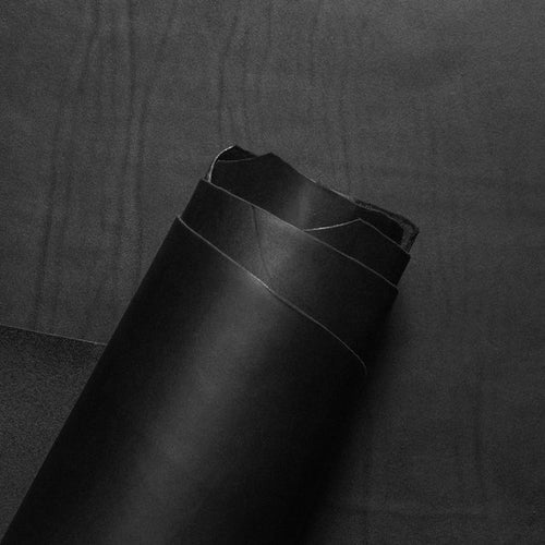 Black Leather Belt (Matte Plate)